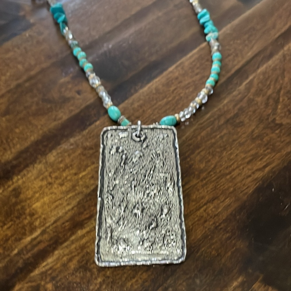 Silpada Turquoise & Leather Necklace